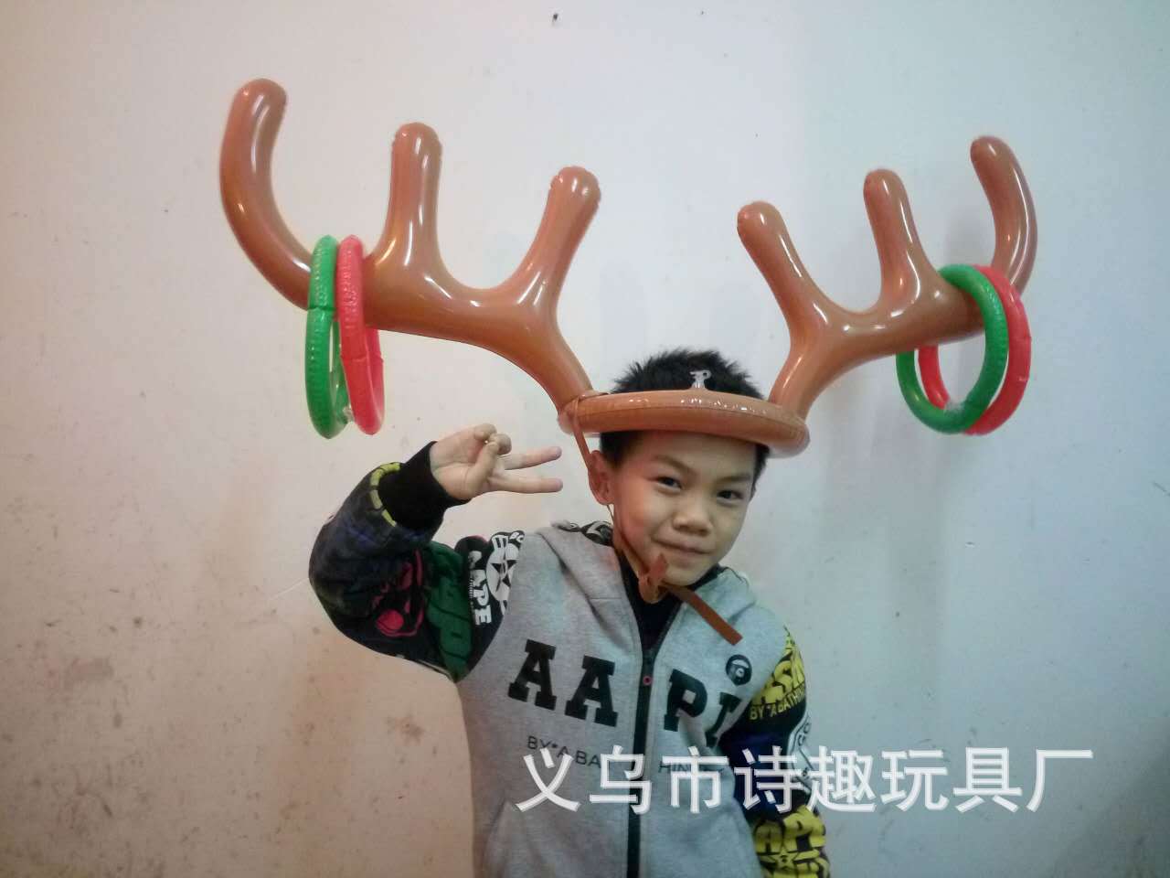 Thicker Inflatable Deer Head Ring Inflatable Christmas Hat Game Inflatable Antler Hat Throwing Ring Currently Available Direct Sale Thicker Inflatable Deer Head Ring Inflatable Christmas Hat Game Inflatable Antler Hat Throwing Ring Currently Available Direct Sale