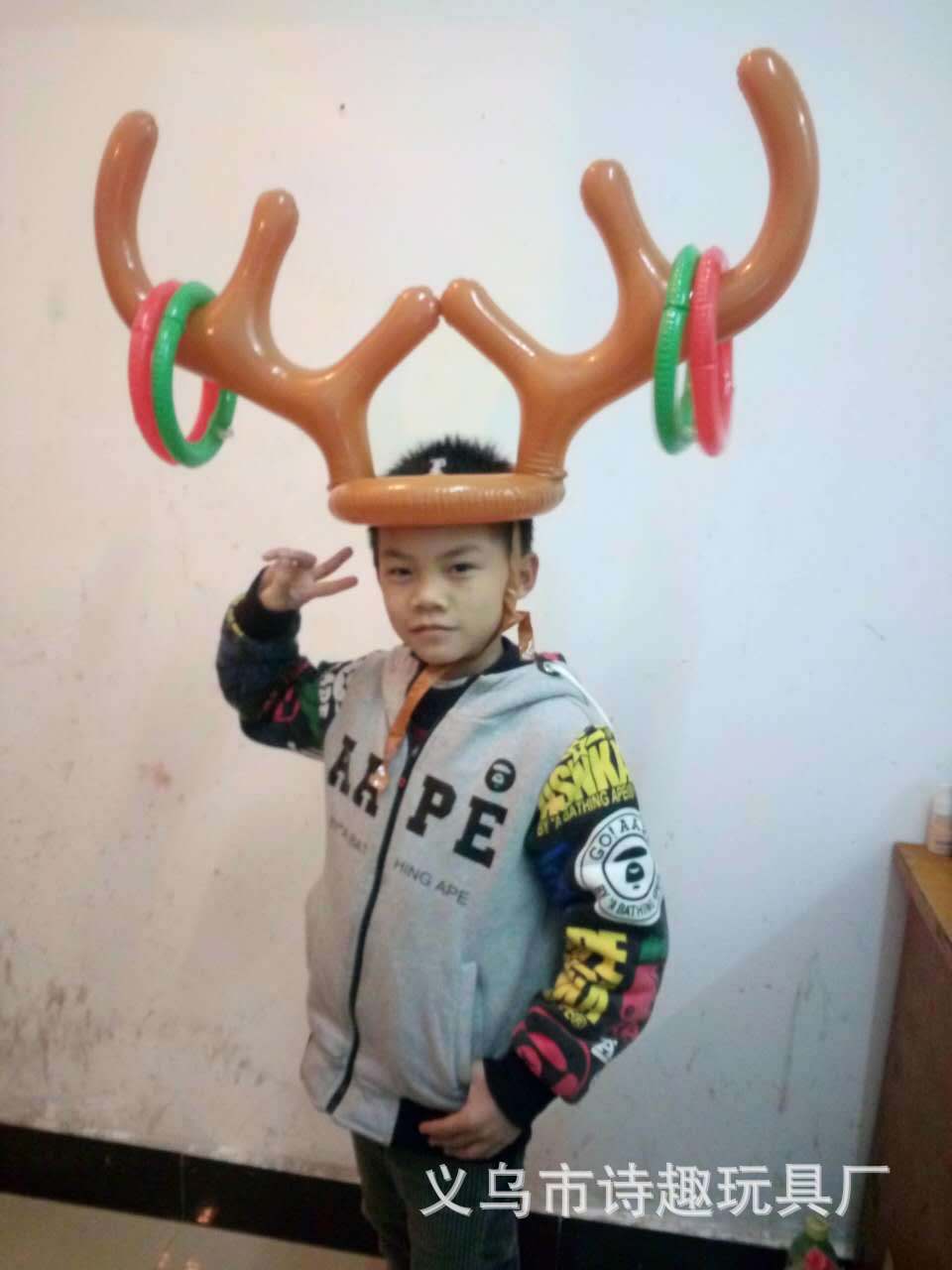 Thicker Inflatable Deer Head Ring Inflatable Christmas Hat Game Inflatable Antler Hat Throwing Ring Currently Available Direct Sale Thicker Inflatable Deer Head Ring Inflatable Christmas Hat Game Inflatable Antler Hat Throwing Ring Currently Available Direct Sale