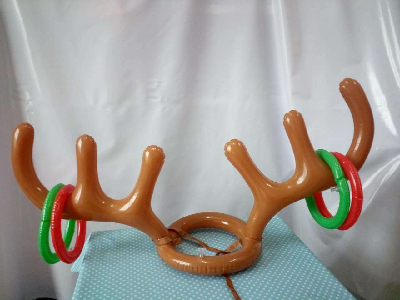 Thicker Inflatable Deer Head Ring Inflatable Christmas Hat Game Inflatable Antler Hat Throwing Ring Currently Available Direct Sale Thicker Inflatable Deer Head Ring Inflatable Christmas Hat Game Inflatable Antler Hat Throwing Ring Currently Available Direct Sale