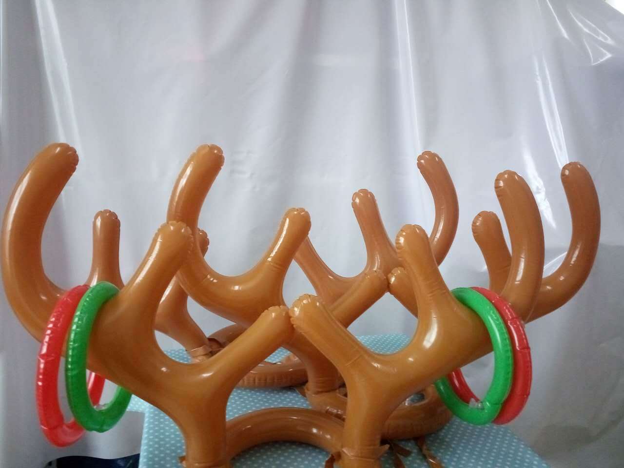 Thicker Inflatable Deer Head Ring Inflatable Christmas Hat Game Inflatable Antler Hat Throwing Ring Currently Available Direct Sale Thicker Inflatable Deer Head Ring Inflatable Christmas Hat Game Inflatable Antler Hat Throwing Ring Currently Available Direct Sale