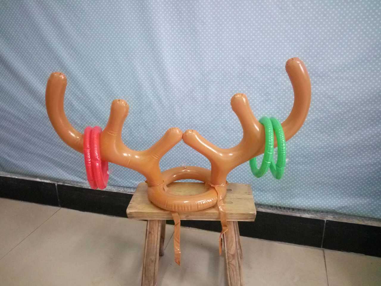 Thicker Inflatable Deer Head Ring Inflatable Christmas Hat Game Inflatable Antler Hat Throwing Ring Currently Available Direct Sale Thicker Inflatable Deer Head Ring Inflatable Christmas Hat Game Inflatable Antler Hat Throwing Ring Currently Available Direct Sale