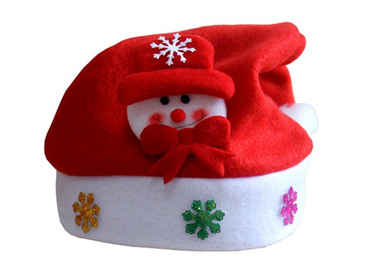Christmas Decorations Children's Holiday Gifts Christmas Hat Christmas Decals Cartoon Decoration Old Man Snowman Children's Hat