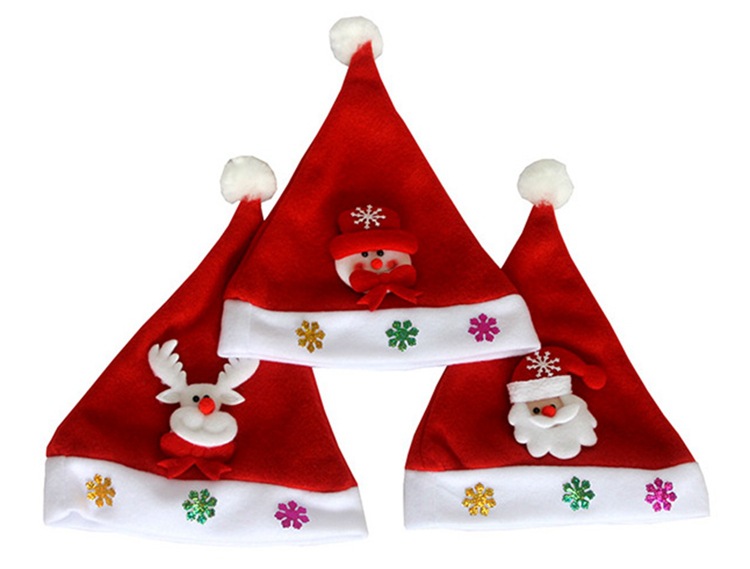 Christmas Decorations Children's Holiday Gifts Christmas Hat Christmas Decals Cartoon Decoration Old Man Snowman Children's Hat