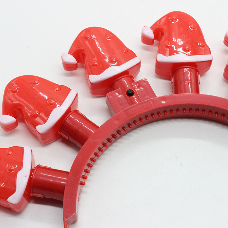 ZD Christmas Hat Five Lights Luminous Head Buckle Factory Direct Sales Foreign Trade Popular Style Christmas Luminous Head Buckle ZD Christmas Hat Five Lights Luminous Head Buckle Factory Direct Sales Foreign Trade Popular Style Christmas Luminous Head Buckle