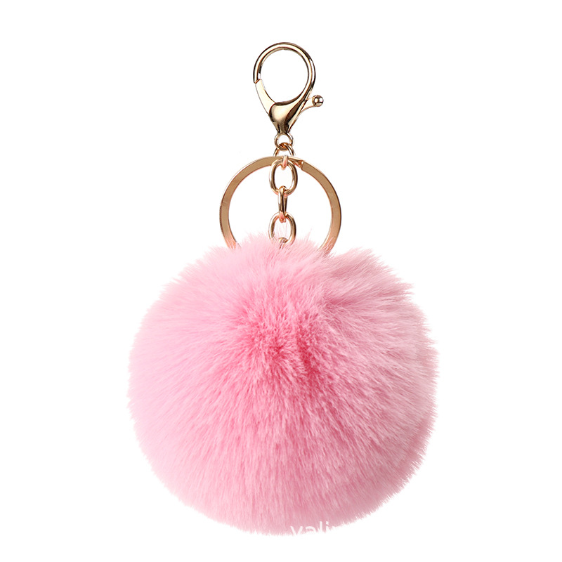 Plush 8cm Key Rex Rabbit Fur Ball Pendant Accessories Keychain Pendant Korean Style Bags Pendants Wholesale