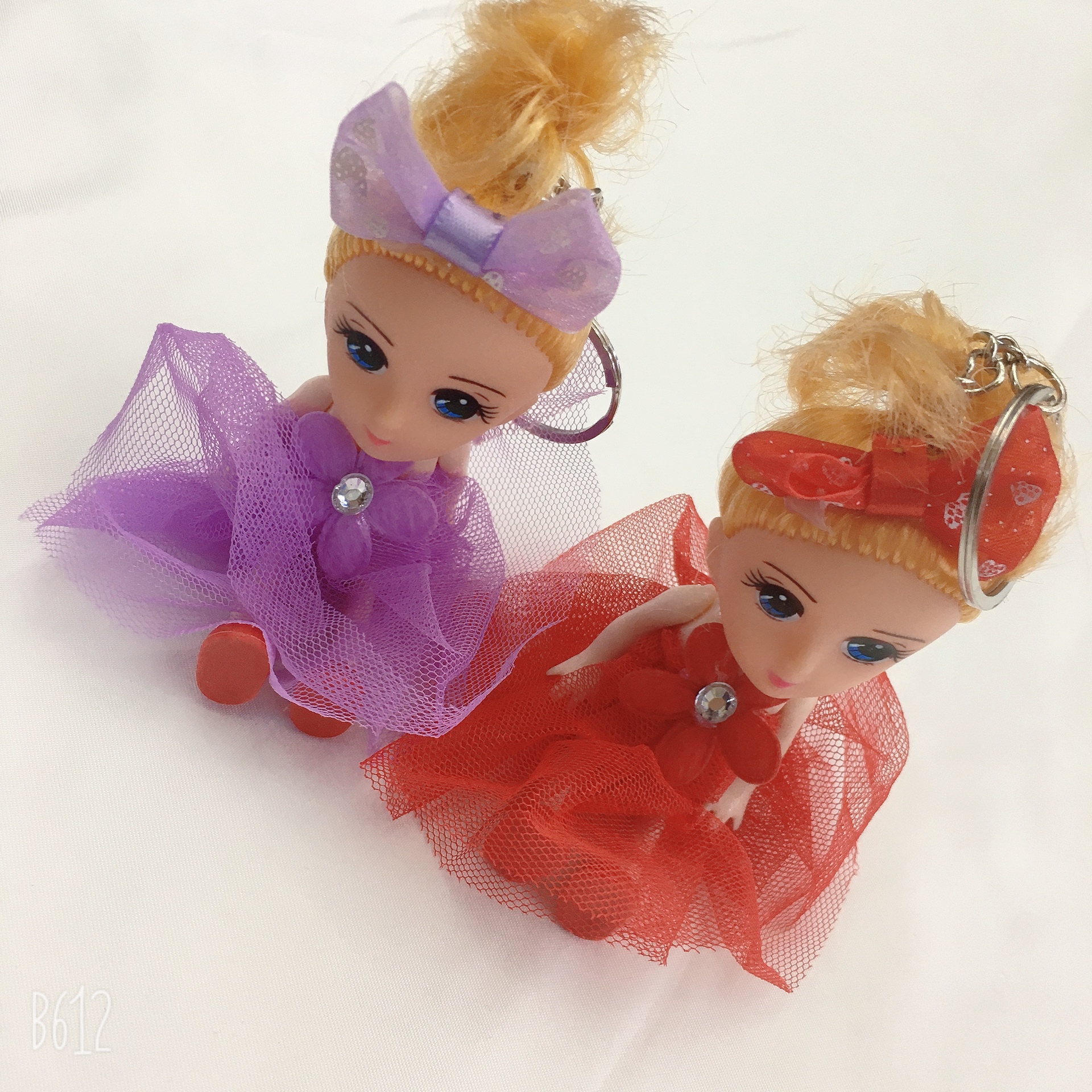 New DIY Children&#039;s Cute Bow Doll Pendant Accessories Keychain Girls&#039; Toy Key Ring