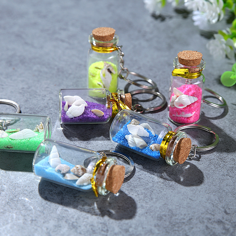 Floating TikTok Milk Bottle Quicksand Bottle Pig Keychain Milk Pig Drift Bottle Party Pendant Creative Gift