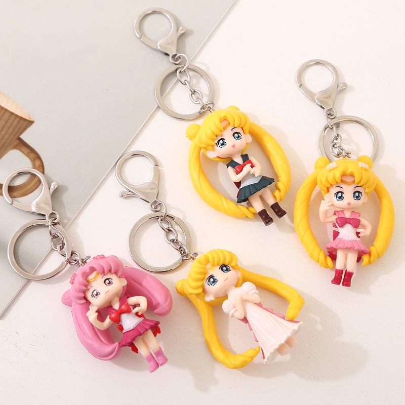 Hot Sale Japan Anime, Cartoon, Cute Sailor Moon Keychain Pendant Girls' Gifts Wholesale Factory Direct Sales