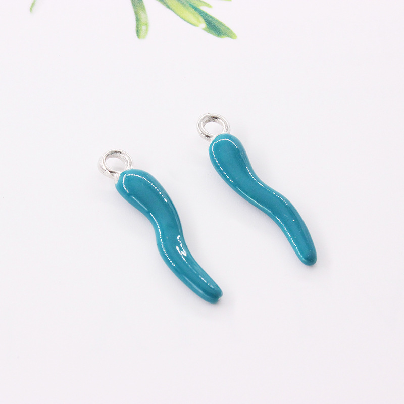 Factory Direct Sales New Product Best-Selling Alloy Decoration Accessories Painting Oil Pepper Earrings Necklace Keychain Small Pendant