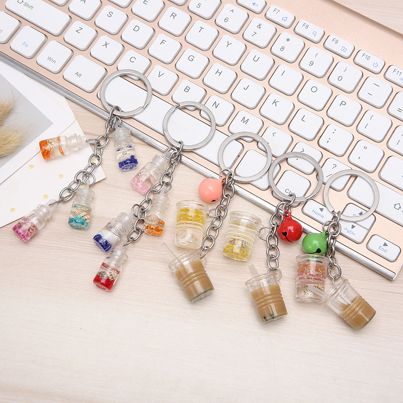 Simulation Glass Jar Keychain Milk Tea Keychain Hot Selling Small Gift Promotion Scan Code Small Gift Souvenir Simulation Glass Jar Keychain Milk Tea Keychain Hot Selling Small Gift Promotion Scan Code Small Gift Souvenir