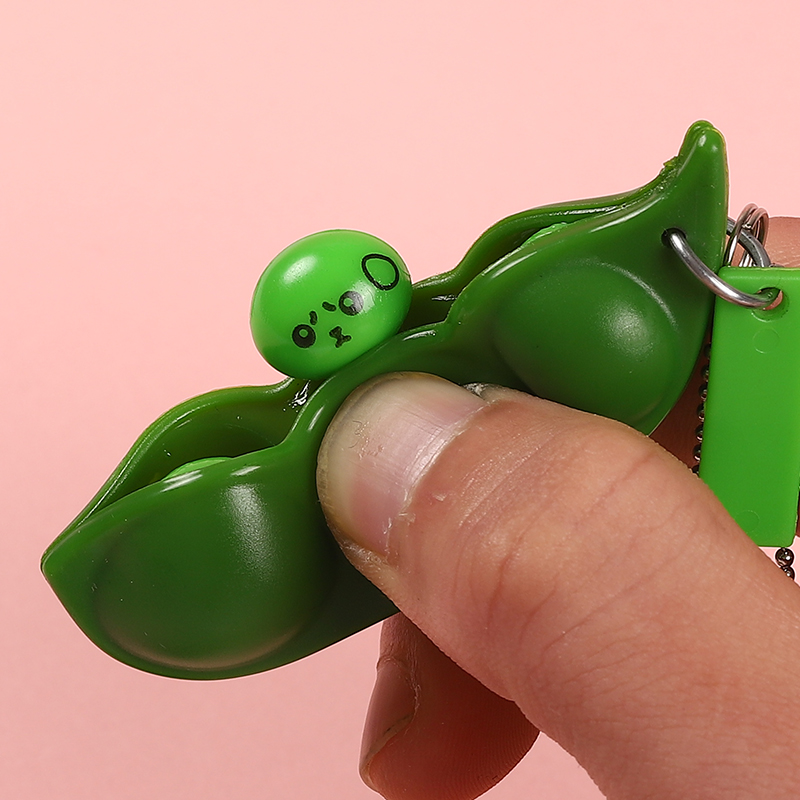 Squeeze Bean Squeeze Stress Relief Bean Unlimited Bean Toy Decompression Pea Pod Keychain Kindergarten