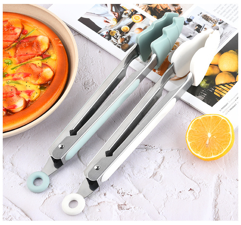 9-Inch Christmas Tree Stainless Steel Silica Gel Food Clip Food Clip Household Bread Clip Kitchen BBQ Clamp 9-Inch Christmas Tree Stainless Steel Silica Gel Food Clip Food Clip Household Bread Clip Kitchen BBQ Clamp