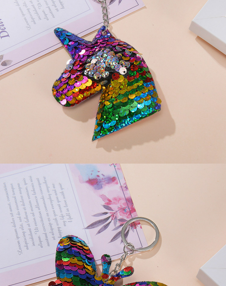 Amazon Hot Sale Sequined Unicorn Keychain Cartoon Christmas Car Key Pendant Gifts in Stock Wholesale Amazon Hot Sale Sequined Unicorn Keychain Cartoon Christmas Car Key Pendant Gifts in Stock Wholesale