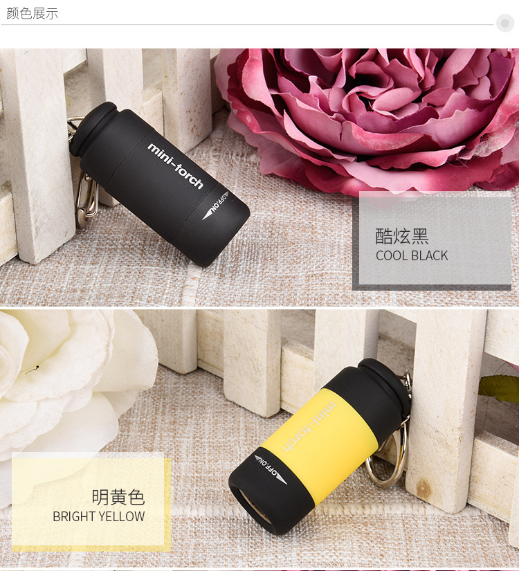 Super Bright Mini Torch USB Rechargeable Pocket Keychain Small Flashlight Led Strong Light Waterproof Travel Portable