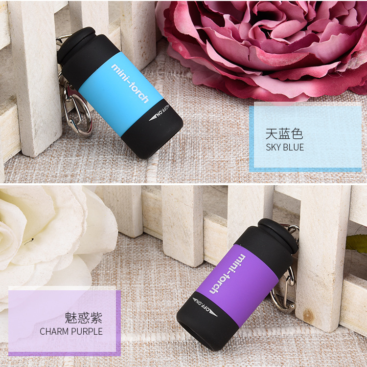 Super Bright Mini Torch USB Rechargeable Pocket Keychain Small Flashlight Led Strong Light Waterproof Travel Portable
