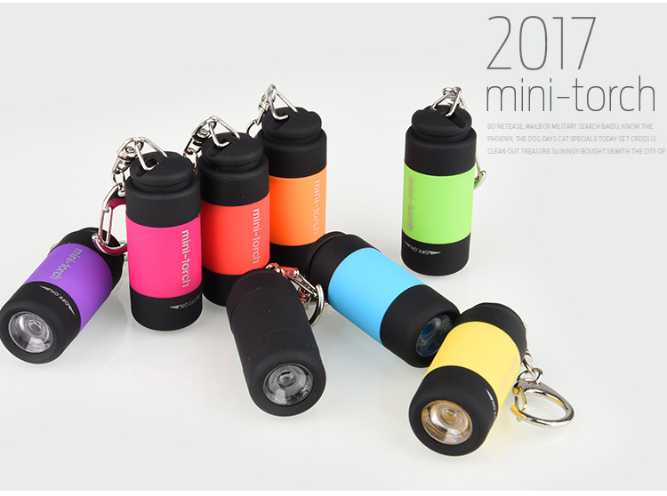 Super Bright Mini Torch USB Rechargeable Pocket Keychain Small Flashlight Led Strong Light Waterproof Travel Portable