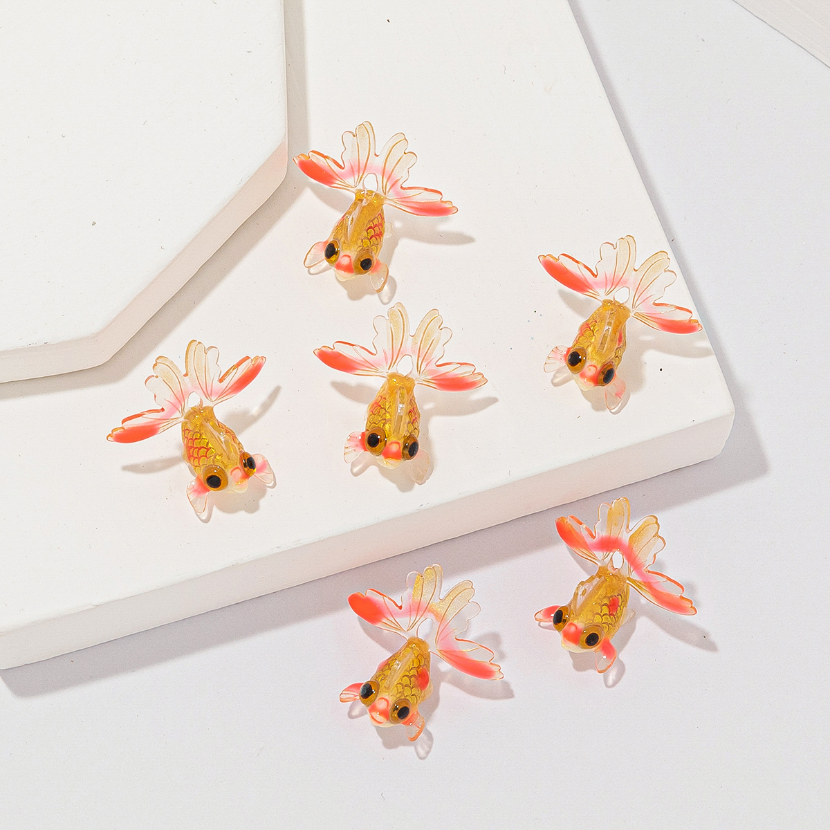 Full Net DIY Accessories Wholesale and Retail Resin Simulation Goldfish Ornament Pendant Keychain Earrings