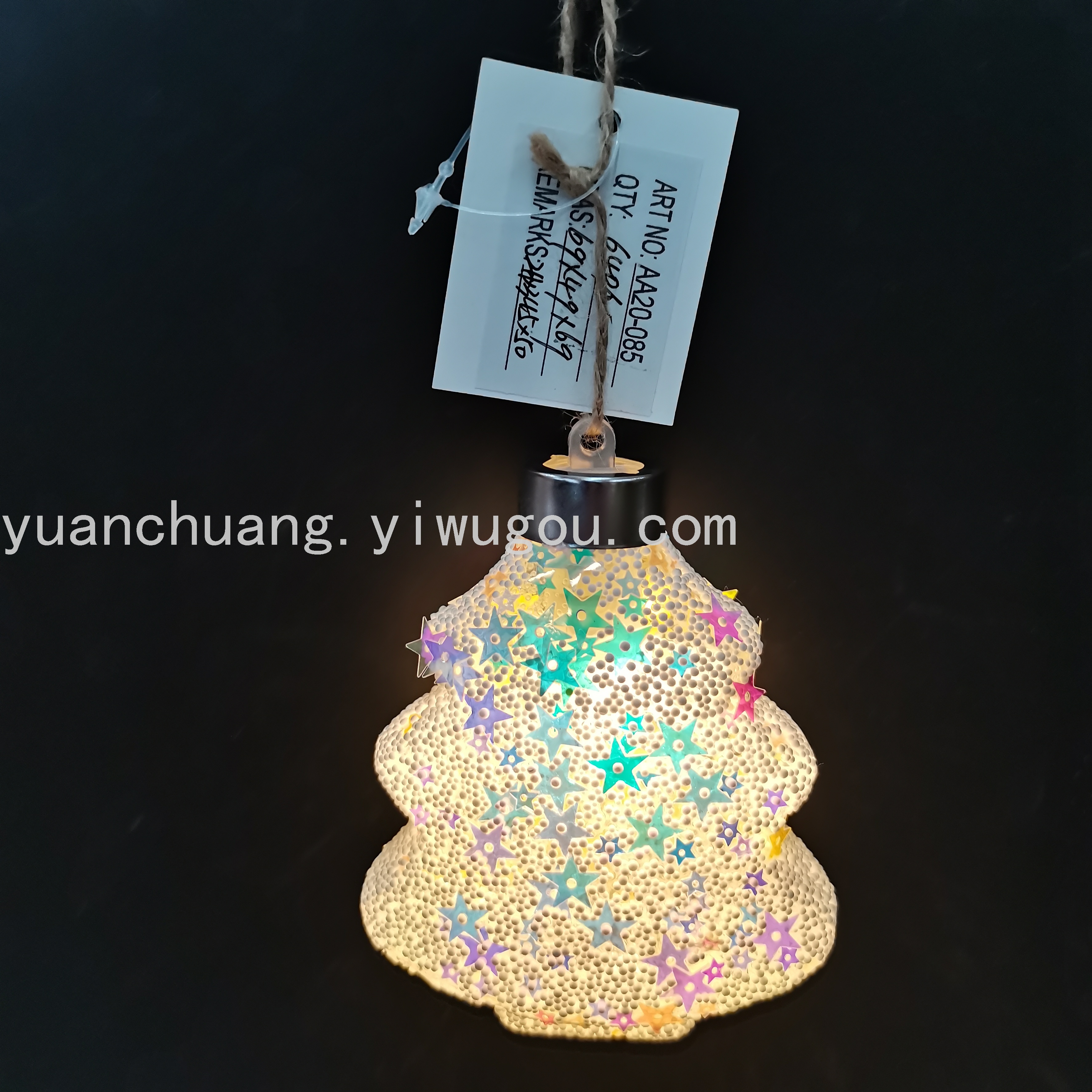 Christmas Pendant with Lights Small Tree Decorations Christmas Product Gift Shiny Heart Tree New