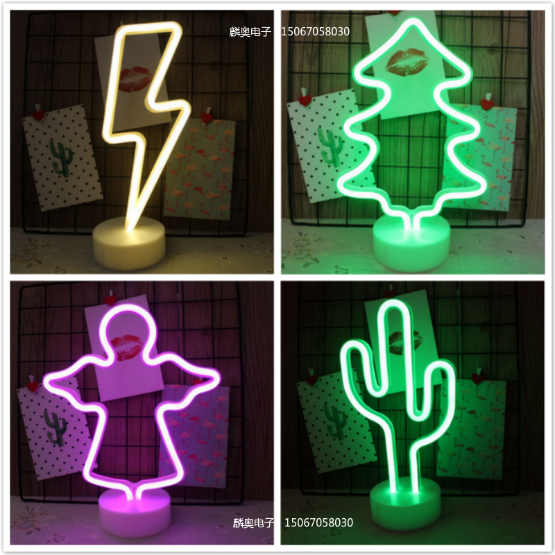 Ins neon LED letters love star flamingo small night light decoration lights decoration Christmas lights