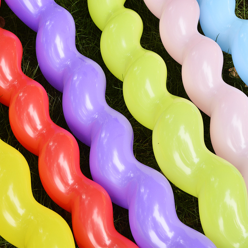 Thickened Twist Screw Spiral Balloon Can Be Filled with Helium Floating Empty Dragon Ball Screw Twist Balloon Spiral Rubber Balloons