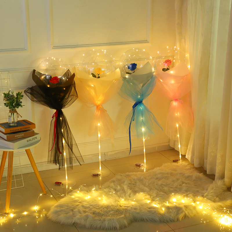 2021 New Internet Celebrity Bounce Ball with Light Bounce Ball Rose Balloon Manufacturer
