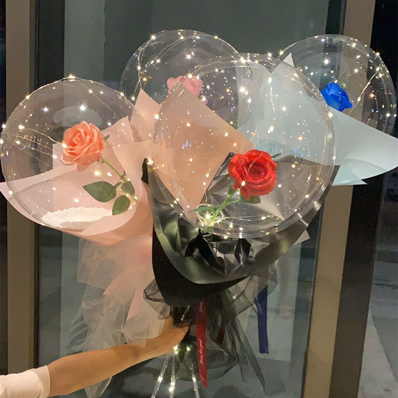 2021 New Internet Celebrity Bounce Ball with Light Bounce Ball Rose Balloon Manufacturer