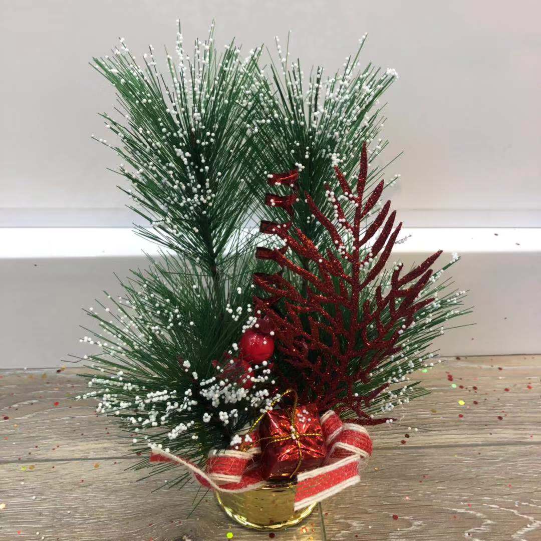 Christmas gift set a pine needle tree miniature pine Christmas Christmas tree flowerpot imitation tree