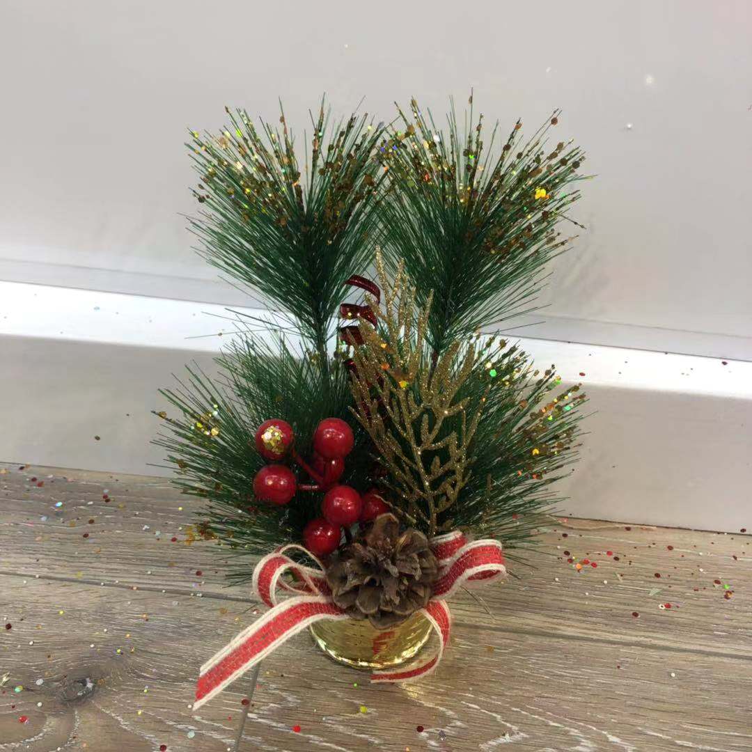 Christmas gift set a pine needle tree miniature pine Christmas Christmas tree flowerpot imitation tree