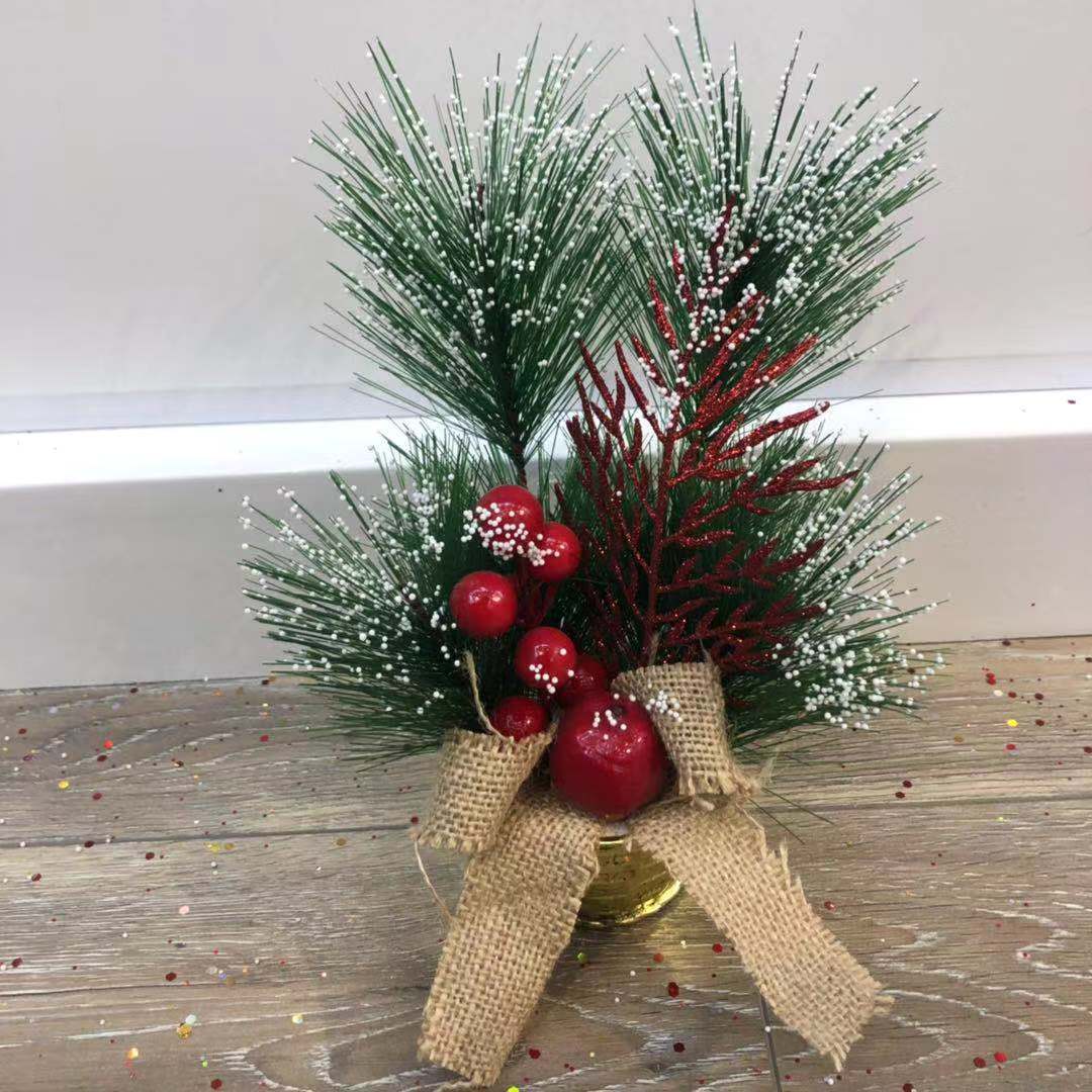 Christmas gift set a pine needle tree miniature pine Christmas Christmas tree flowerpot imitation tree