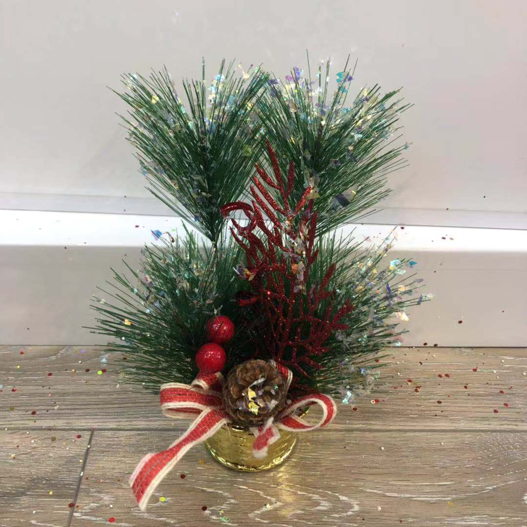 Christmas gift set a pine needle tree miniature pine Christmas Christmas tree flowerpot imitation tree