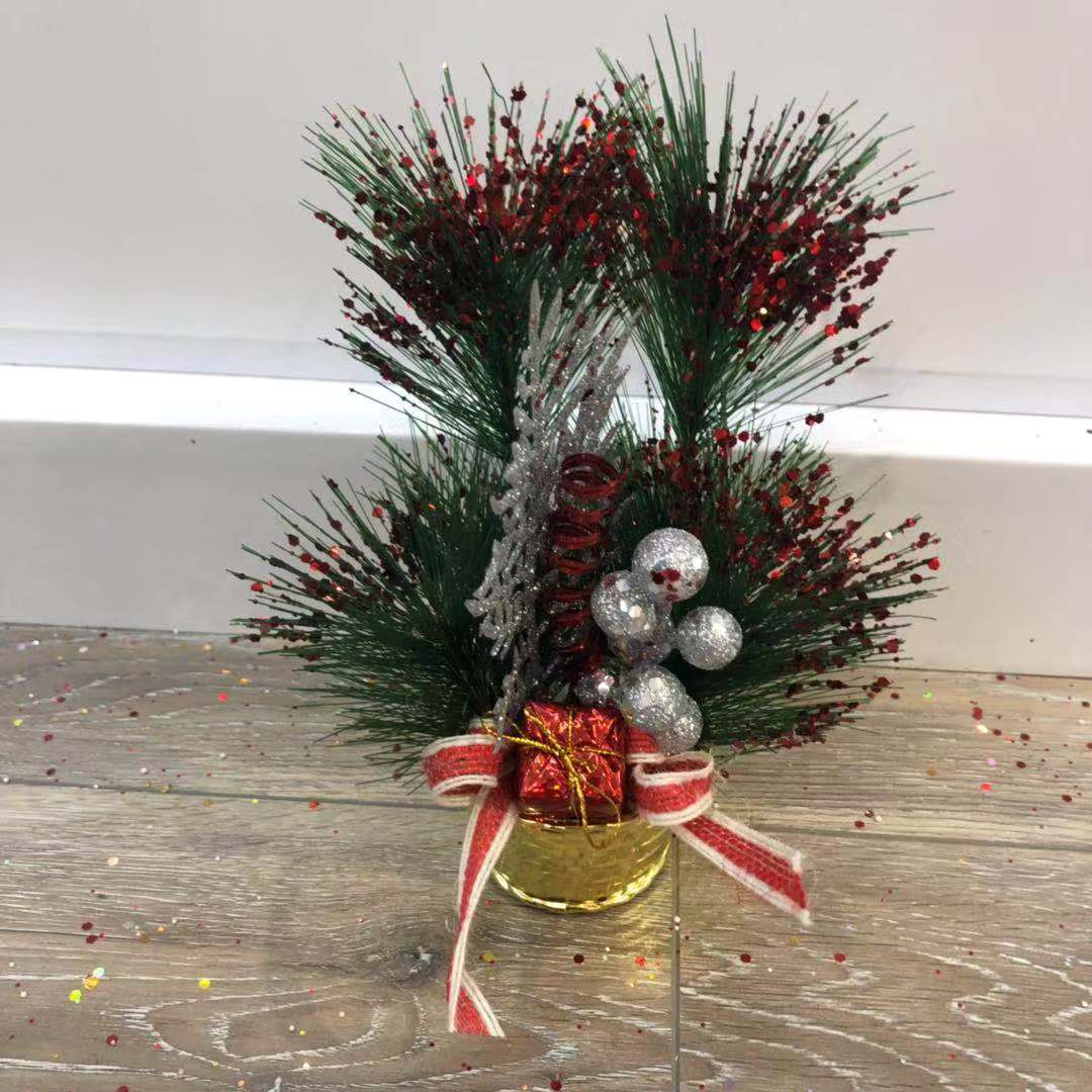 Christmas gift set a pine needle tree miniature pine Christmas Christmas tree flowerpot imitation tree