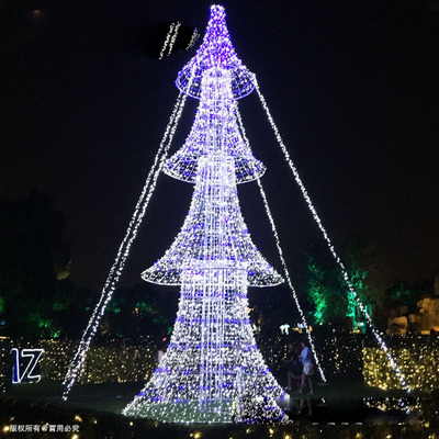 Height: 10 m wide: 2.5 m Christmas tower aluminum frame Christmas tree lights
