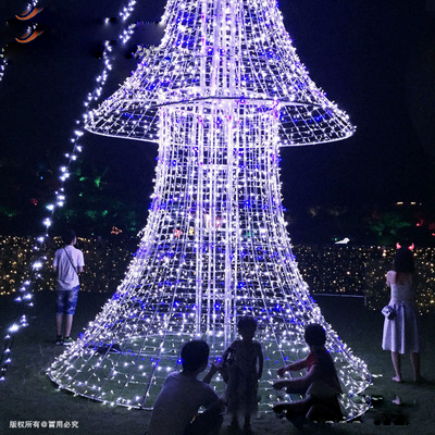 Height: 10 m wide: 2.5 m Christmas tower aluminum frame Christmas tree lights