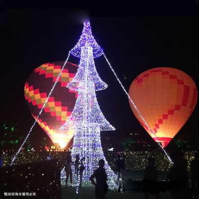 Height: 10 m wide: 2.5 m Christmas tower aluminum frame Christmas tree lights