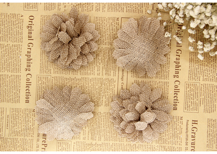 Hot linen flower corsage ornament craft Christmas wedding party decoration Ma Buhua Hot linen flower corsage ornament craft Christmas wedding party decoration Ma Buhua