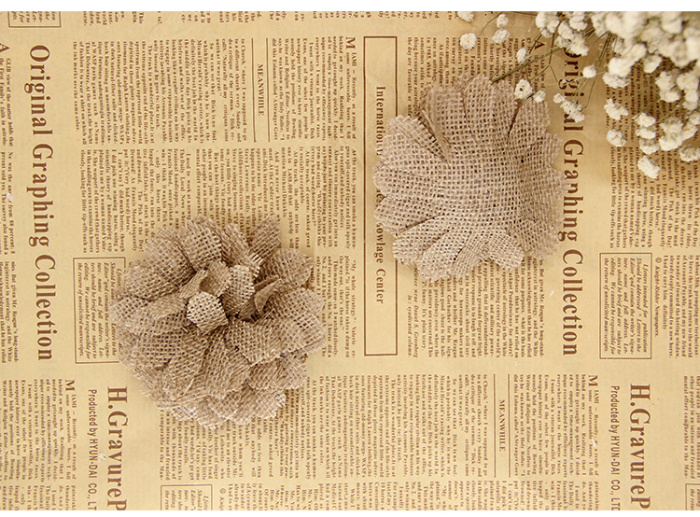 Hot linen flower corsage ornament craft Christmas wedding party decoration Ma Buhua Hot linen flower corsage ornament craft Christmas wedding party decoration Ma Buhua