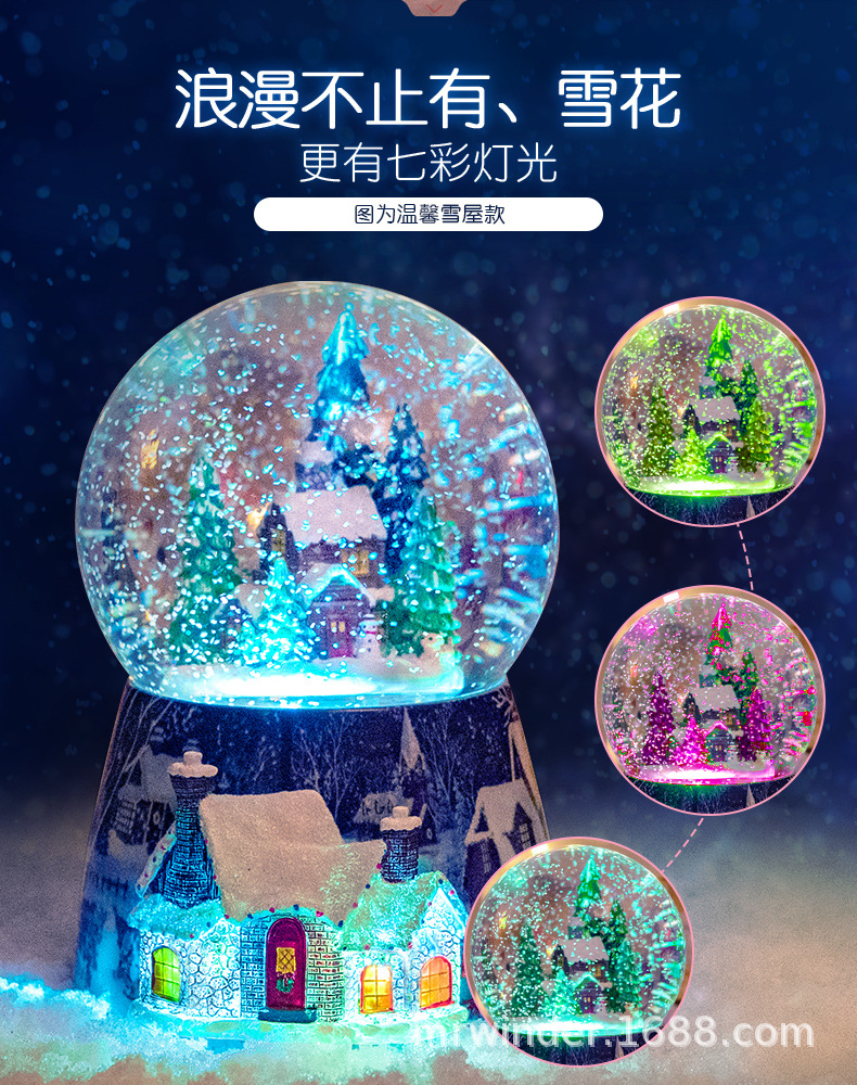 Whole Floating Snowflake Crystal Ball Music Box Music Box Christmas Gift CrossBorder ECommerce Whole Floating Snowflake Crystal Ball Music Box Music Box Christmas Gift CrossBorder ECommerce