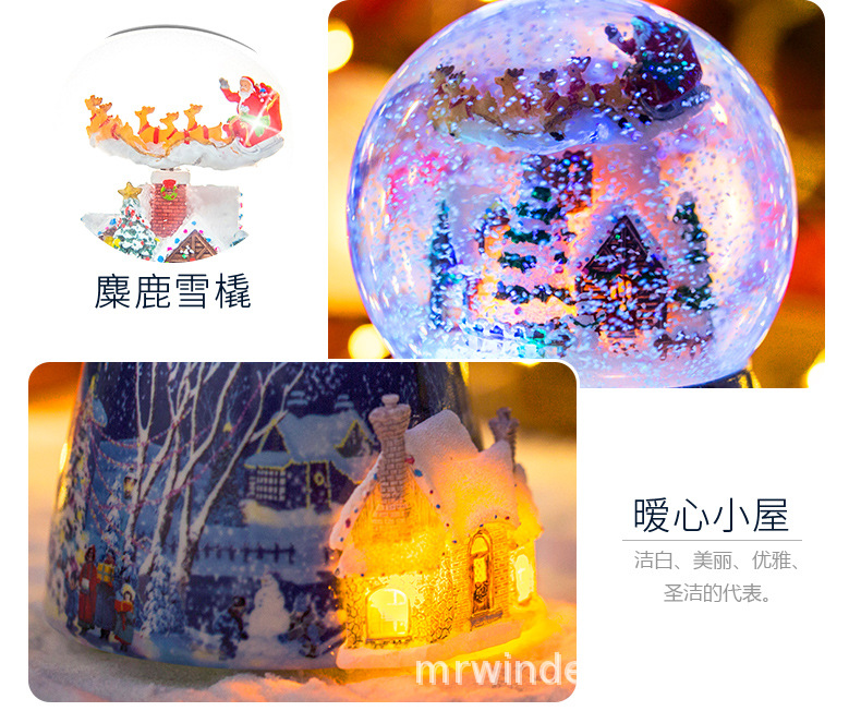 Whole Floating Snowflake Crystal Ball Music Box Music Box Christmas Gift CrossBorder ECommerce Whole Floating Snowflake Crystal Ball Music Box Music Box Christmas Gift CrossBorder ECommerce