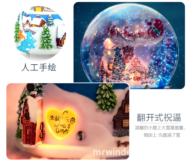Whole Floating Snowflake Crystal Ball Music Box Music Box Christmas Gift CrossBorder ECommerce Whole Floating Snowflake Crystal Ball Music Box Music Box Christmas Gift CrossBorder ECommerce