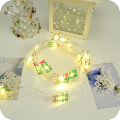 Christmas gift box lights with Christmas decorations and Christmas tree led lights
