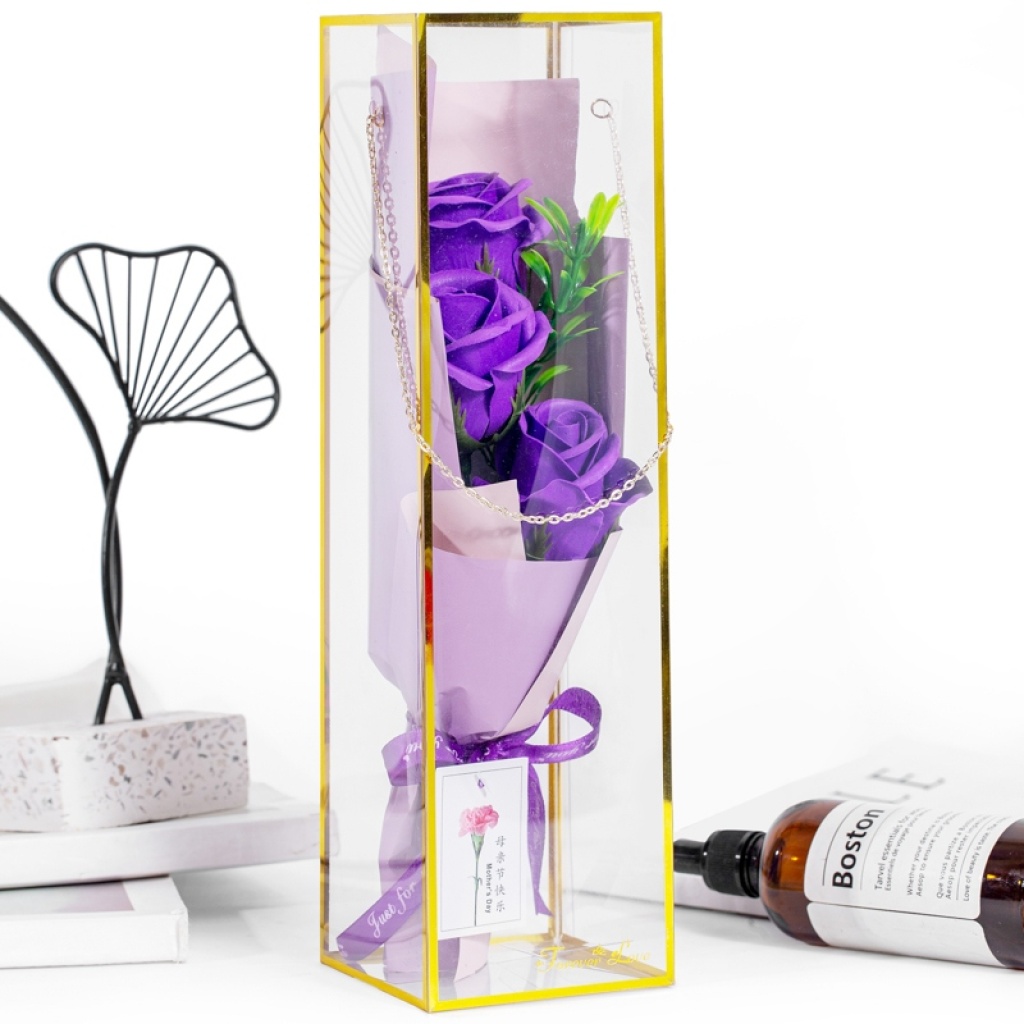 Qixi Valentine's Day Teacher's Day Christmas Festival Simulation Bar Soap Rose Flower Box Decoration Craft Ornaments Qixi Valentine's Day Teacher's Day Christmas Festival Simulation Bar Soap Rose Flower Box Decoration Craft Ornaments