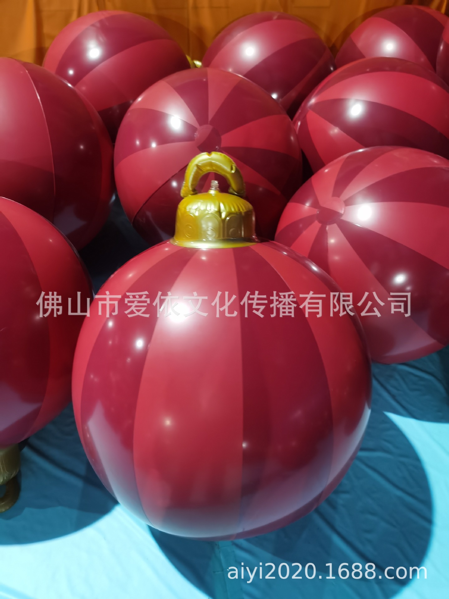 Christmas Jewelry Ball Outdoor Fun Holiday Atmosphere Crafts PVC Inflatable Toy Ball Independent Station Cross-Border Hot
