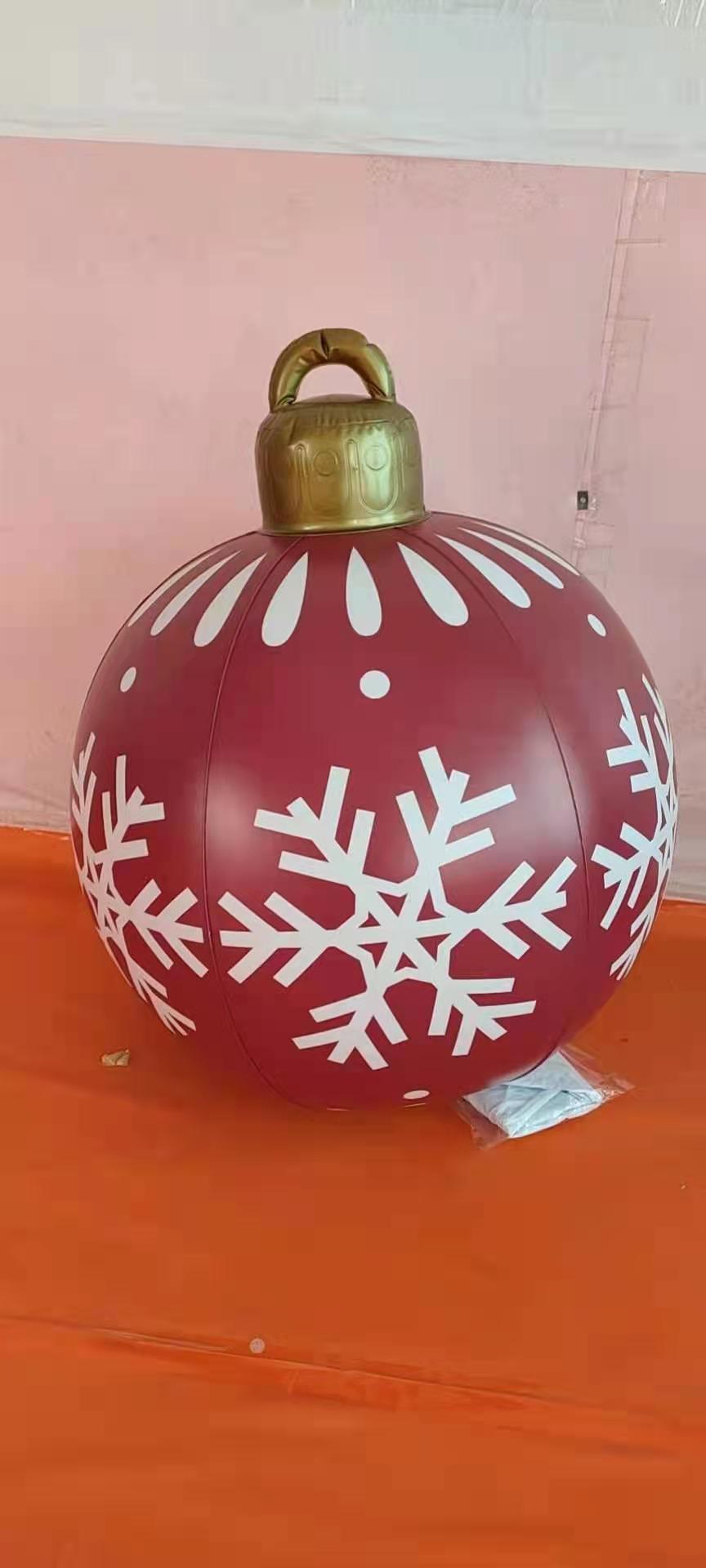 Christmas Jewelry Ball Outdoor Fun Holiday Atmosphere Crafts PVC Inflatable Toy Ball Independent Station Cross-Border Hot