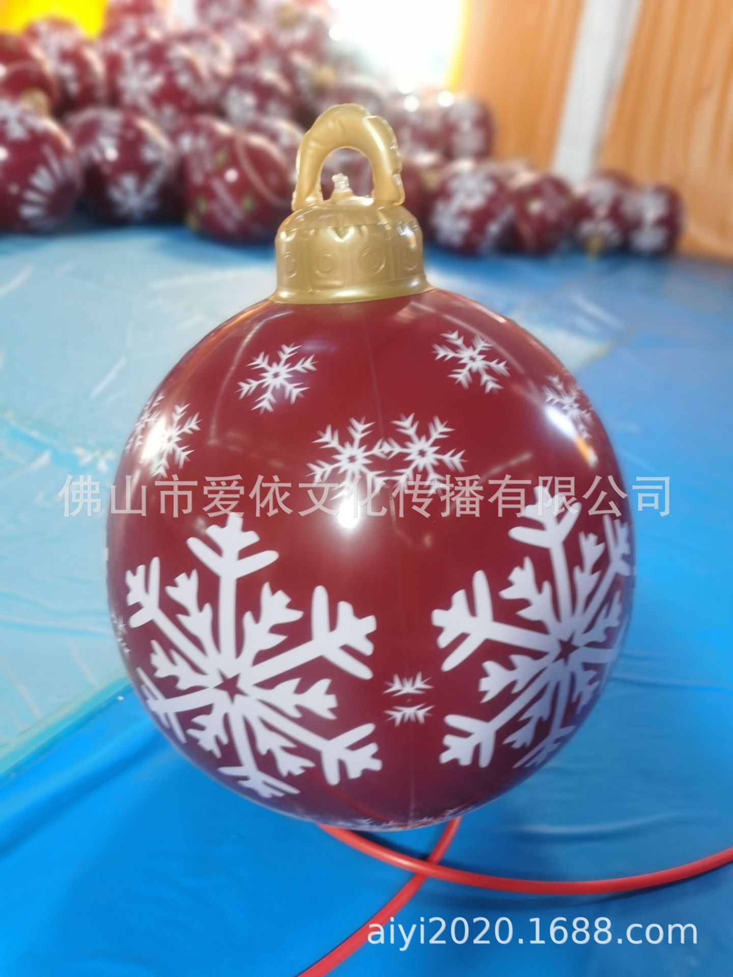 Christmas Jewelry Ball Outdoor Fun Holiday Atmosphere Crafts PVC Inflatable Toy Ball Independent Station Cross-Border Hot