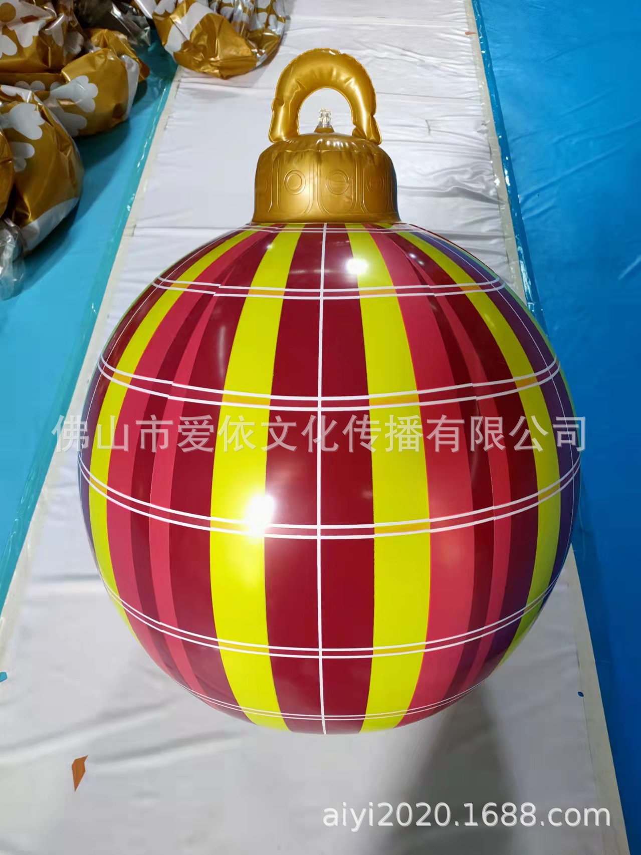 Christmas Jewelry Ball Outdoor Fun Holiday Atmosphere Crafts PVC Inflatable Toy Ball Independent Station Cross-Border Hot