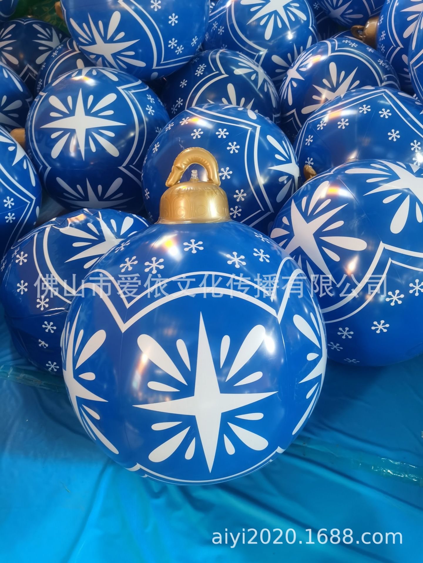 Christmas Jewelry Ball Outdoor Fun Holiday Atmosphere Crafts PVC Inflatable Toy Ball Independent Station Cross-Border Hot