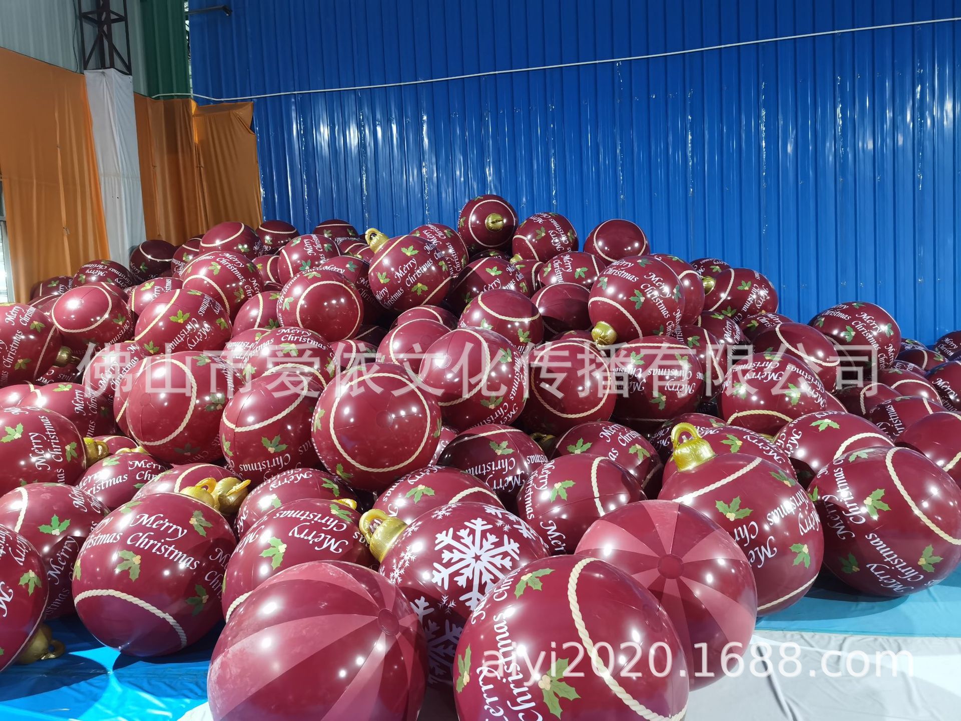Christmas Jewelry Ball Outdoor Fun Holiday Atmosphere Crafts PVC Inflatable Toy Ball Independent Station Cross-Border Hot