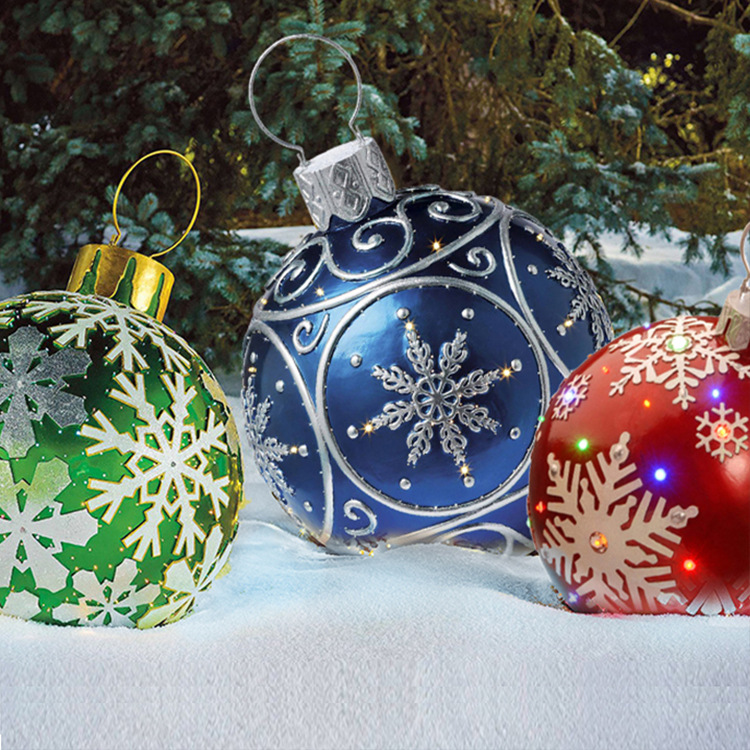 Christmas Jewelry Ball Outdoor Fun Holiday Atmosphere Crafts PVC Inflatable Toy Ball Independent Station Cross-Border Hot