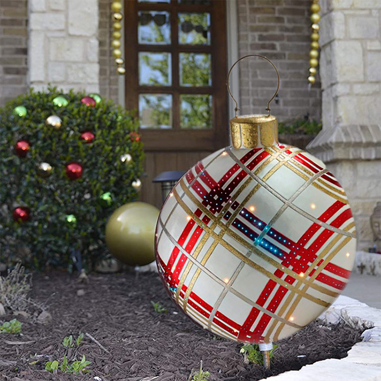 Christmas Jewelry Ball Outdoor Fun Holiday Atmosphere Crafts PVC Inflatable Toy Ball Independent Station Cross-Border Hot
