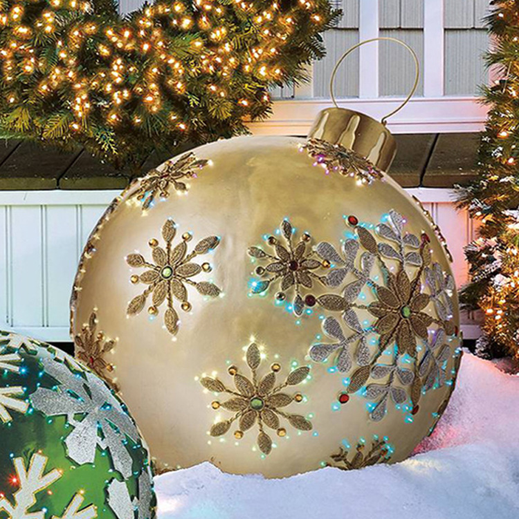 Christmas Jewelry Ball Outdoor Fun Holiday Atmosphere Crafts PVC Inflatable Toy Ball Independent Station Cross-Border Hot